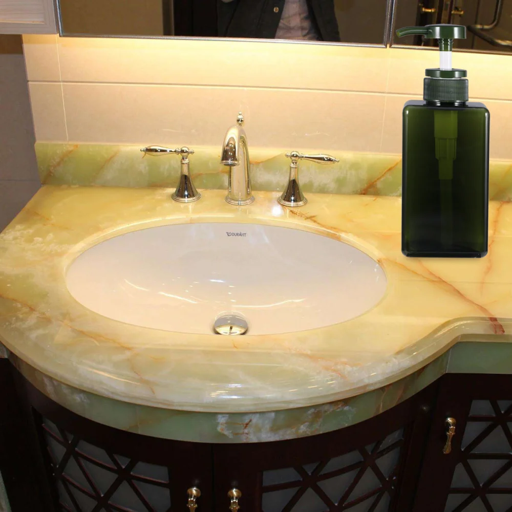 

4pcs 450ml Empty Bottles Pump Bottles Shampoo Storage Bottle Shower Storage Container for Home Trip Travel (Transparent)