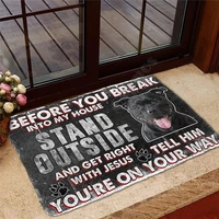 erugear dog before you breakinto my house custom doormat 3d all over printed doormat