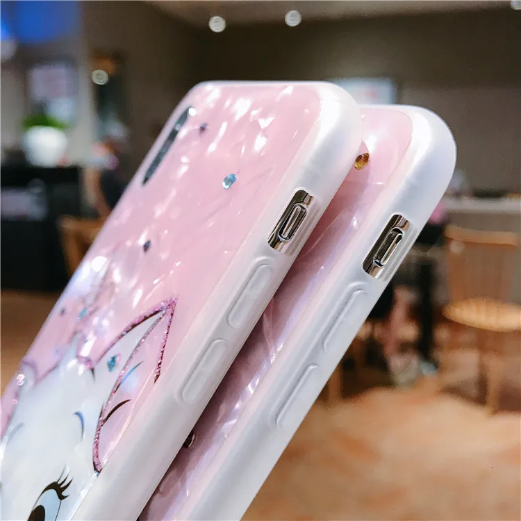 Мягкий чехол для телефона с блестками и бриллиантами Marie Cat для iphone6, 6s, 7, 8 plus, X, XR, XS, MAX, милый чехол с рисунком для девочек, высококачественный чехол