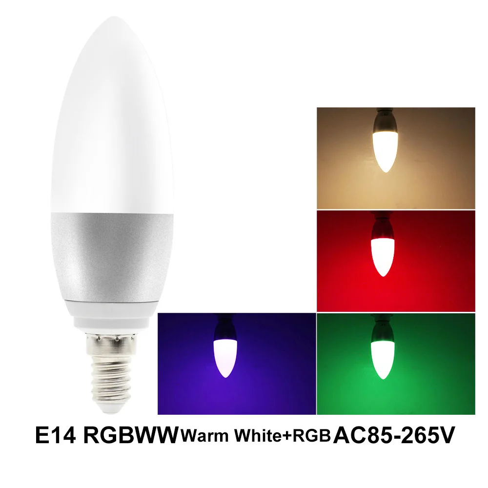 E14 Bulb RGBWW Tuya умный контроль WiFi RGB светодиодный светильник Smart Life APP совместим с Amazon Alexa и Google Home управление голосом - Испускаемый цвет: E14 Bulb RGBWW