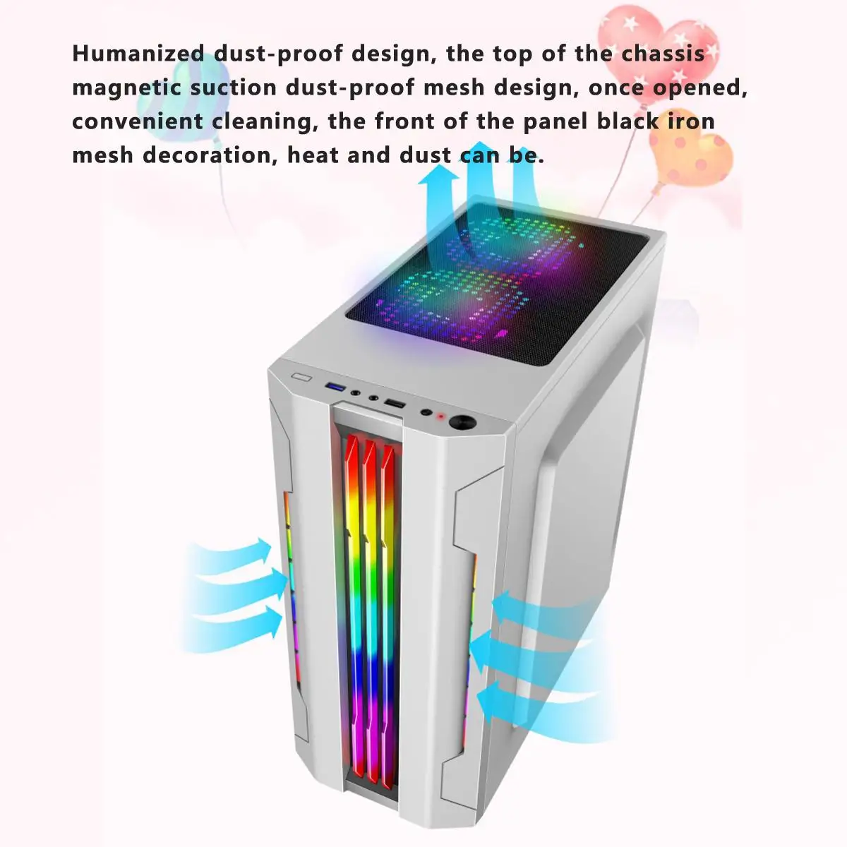 Электрический чехол для ПК с Rgb светильник Акриловая боковая плата 3SSD 1HDD ATX/MATX/ITX 8 вентиляторов 280 мм видеокарта 397*197*423 мм