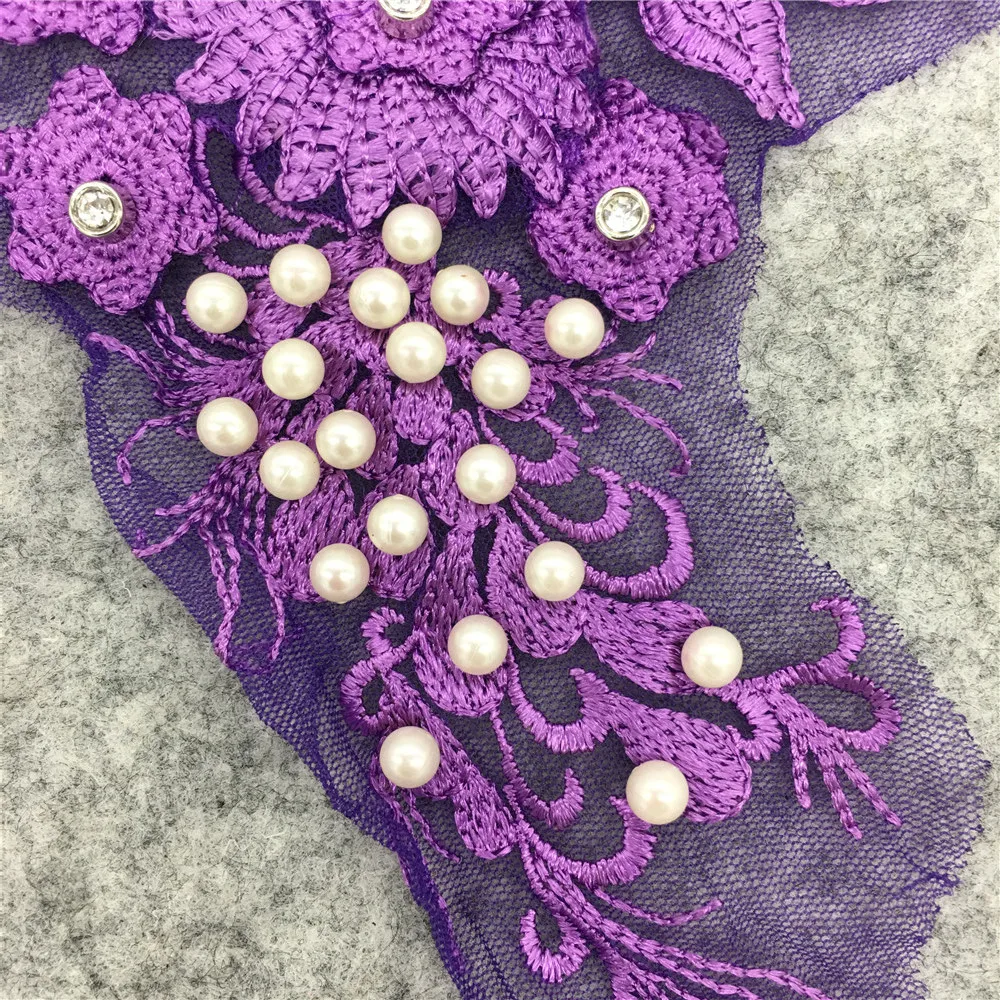 Новое поступление вышивка из АБС пластика жемчуг венецианская ткань аппликация