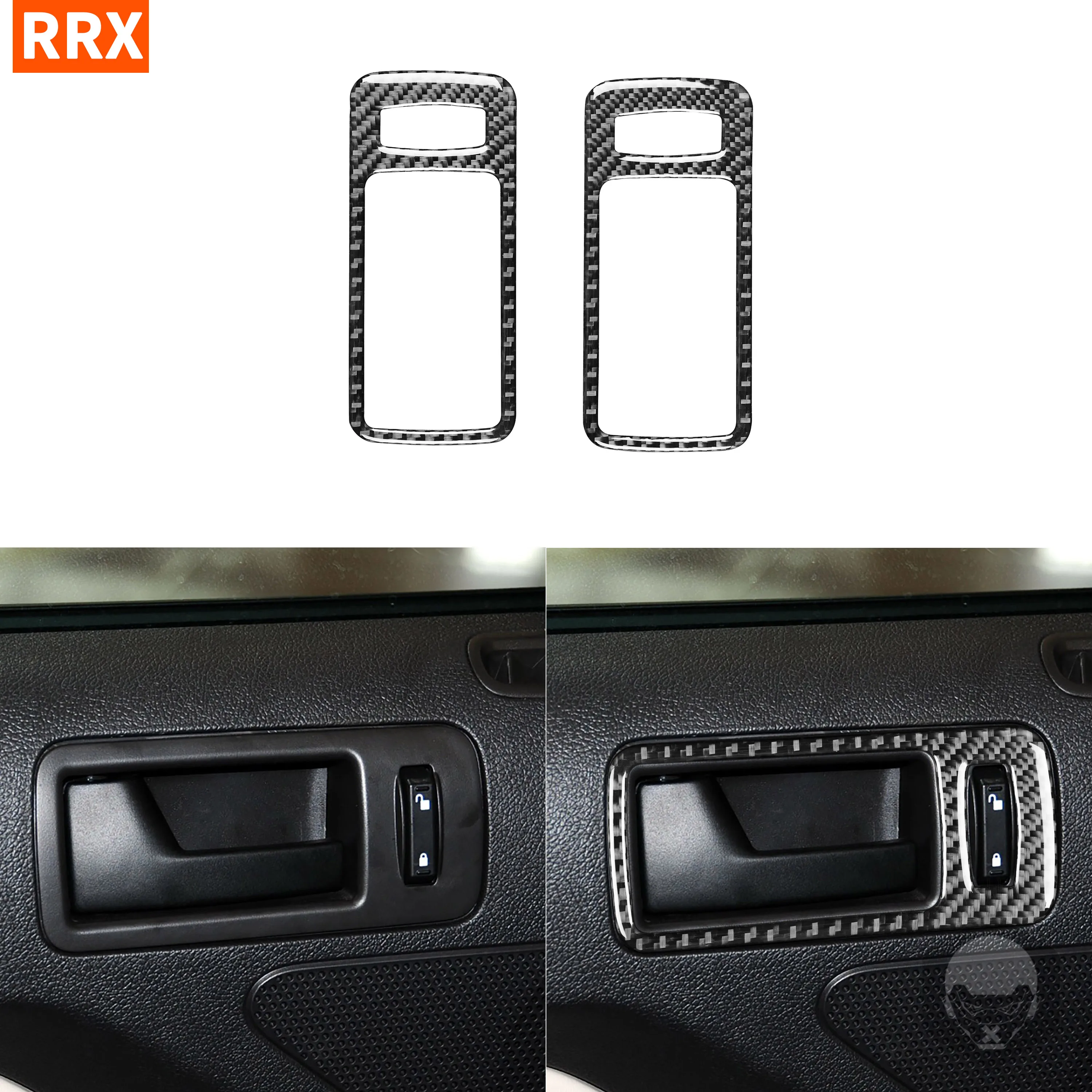 

For Ford Mustang GT 2005-2009 S197 Carbon Fiber Stickers Inner Door Handle Frame Trim Styling Black Interiors Car Accessories