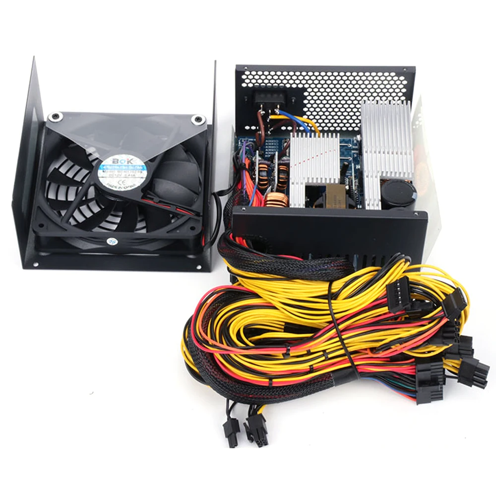 

2400W Max ATX ETH Mining Bitcoin Power Supply 95% Efficiency Support 8 Graphics Cards GPU for BTC Bitcoin Miner Dropshipping