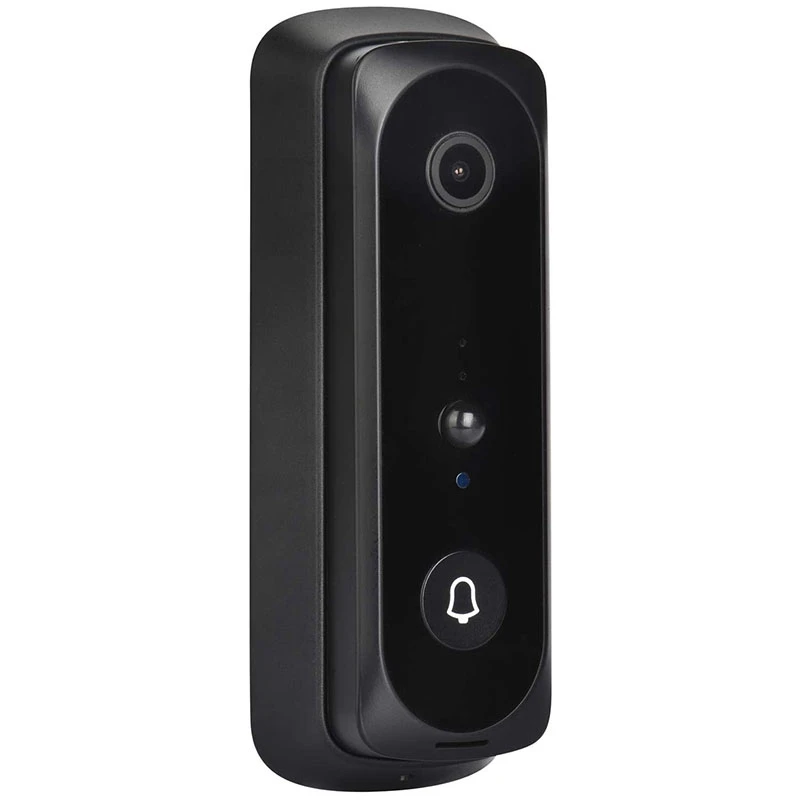 

V20 Wireless Doorbell Camera with Wide Angle Night Vision Wireless Smart Door Security Camera Bells Chimes Black Us Plug