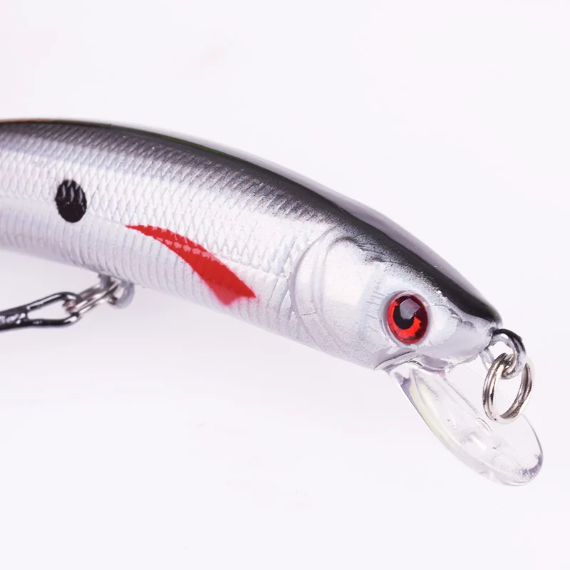 1Pcs Minnow Fishing Lures 10cm 8g Floating Wobblers Laser Hard Plastic Artificial Bait With Treble Hooks Crankbait Pesca Tackle