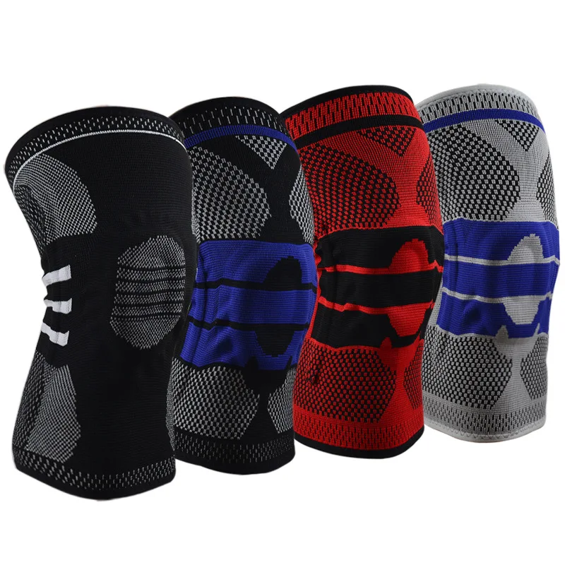 

Sports Knee Pads Silicone Spring Support Basketball Knee Pads Cycling Mountaineering Running Fitness Outdoor Protective Gear