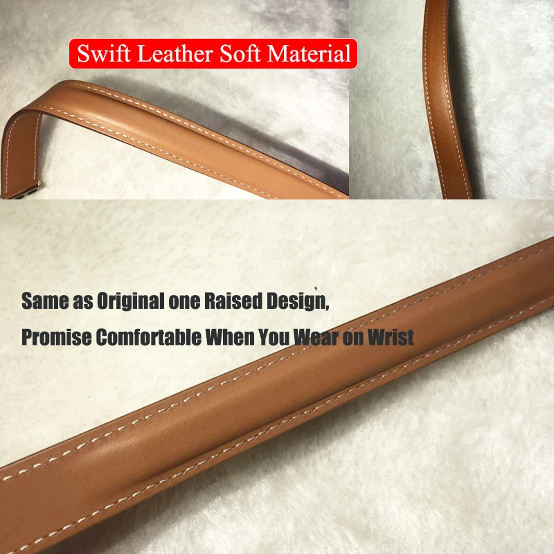 

For Apple Watch 6 Band Genuine Swift Leather Apple Watch Strap Double Single Tour Strap Bracelet for iWatch 5 4 3 2 1 Wristband