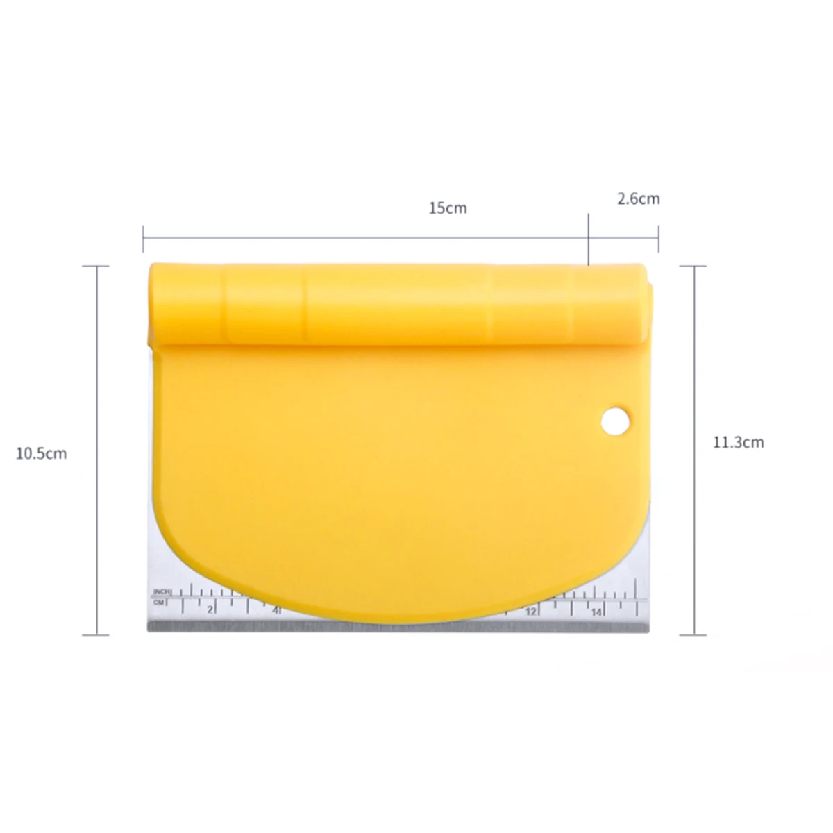 

2-in-1 Dough Scraper Multifunctional Stainless Steel and Pe Flour Dough Cutter with Measurement Scale for Bread Making Tool