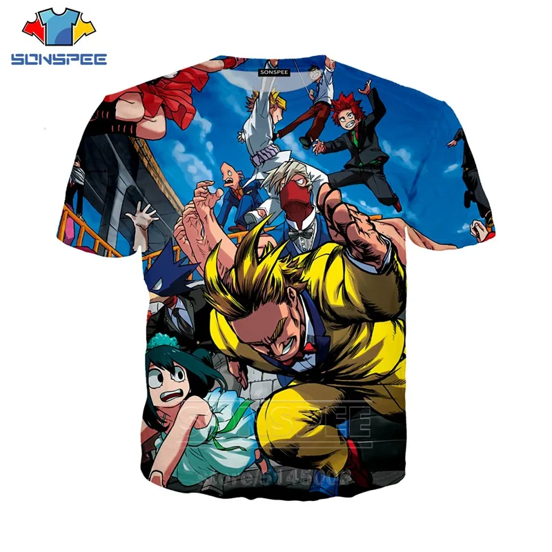 My Hero Academy футболка для мужчин женщин Аниме Толстовка 3D принт Bakugou кацуки все могли короткий рукав хип хоп Топ пуловер C001-04