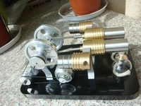 double cylinder stirling engine model miniature stirling generator turbines model science toy educational model