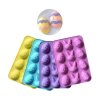 1pcs easter egg mould silicone non stick chocolate mold bakeware bunny ice cube tray diy tool pastry baking mold handmade soap