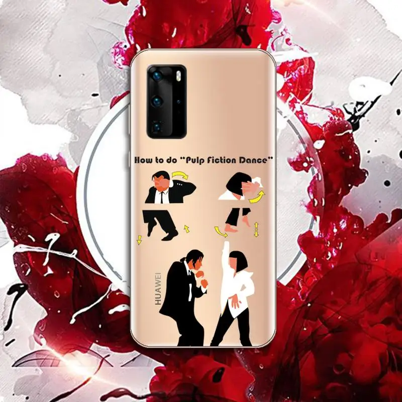 

Pulp Fiction Movie Cartoon Phone Case Transparent for Huawei P honor 8 10i 20 30 40 smart 2019