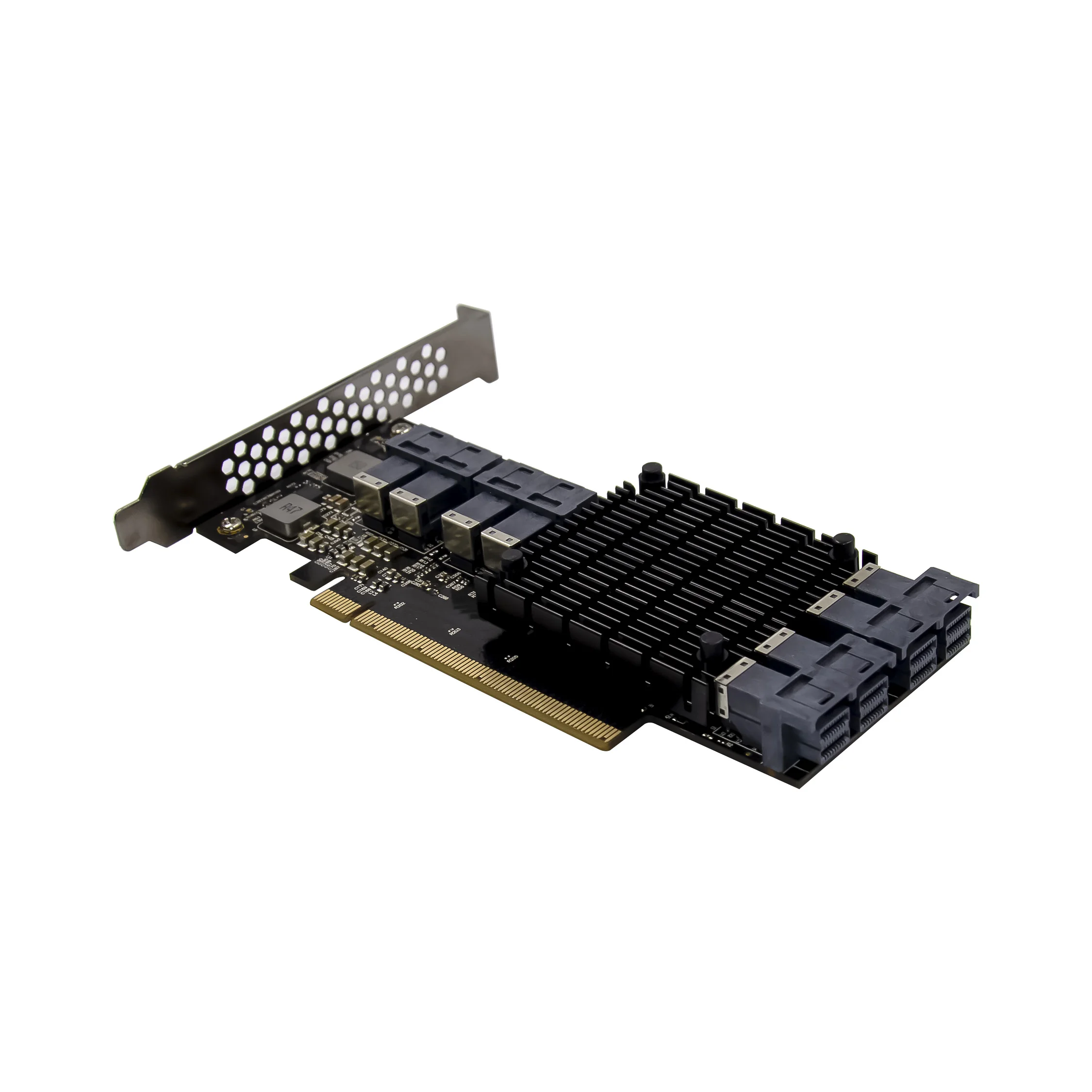 

PCIe 3,0 X16 8 Port U.2 SFF-8639 SFF8643 NVMe SSD адаптер PLX8749 чипсет sff8643 на Quad U2 плата преобразователя Pci-e 16x