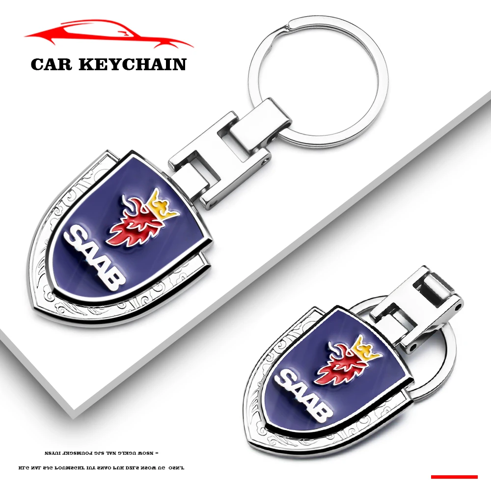 

Cute Metal Car Styling Keychain Key Rings Automobiles Parts Car Interior Supplies Key Rings For SAAB Scania 9-3 9-5 93 9000 900