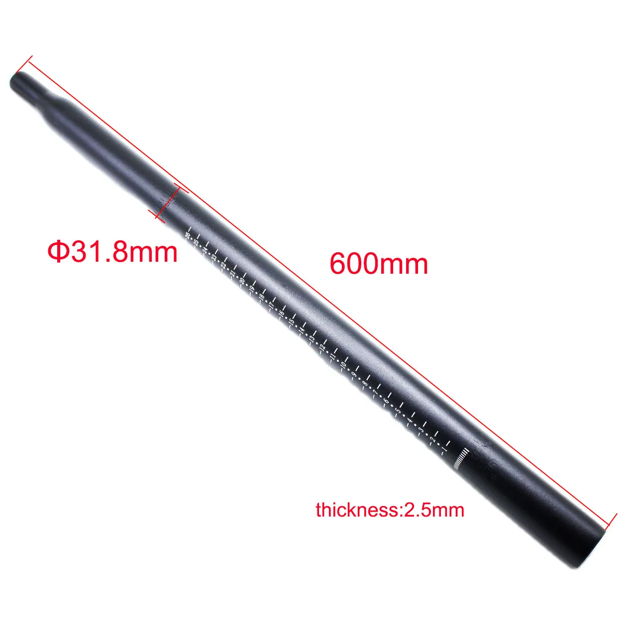 31.8×600mm Folding Bicycle Seatpost Lengthen 2.5mm Thicknss Saddle Tube Aluminum Alloy Seat Accessories | Спорт и развлечения