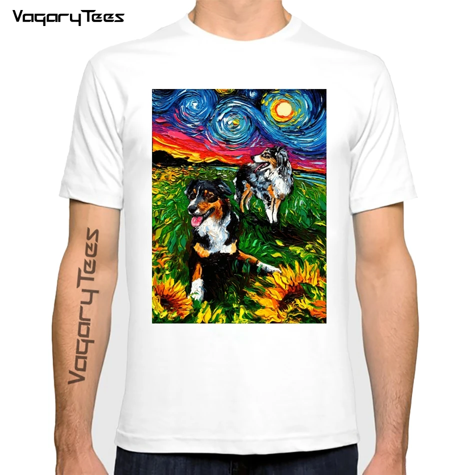 

Новая летняя забавная австралийская футболка с принтом «Щенячий патруль», мужская Милая Футболка Harajuku, Homme, модная футболка kawaii, одежда