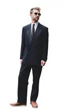 2Pcs Black Jacket Straight-leg Pants Men's Suits Sets Tailored Men's Clothing Casual Blazer Trousers Wedding Party Wear Costume (4)