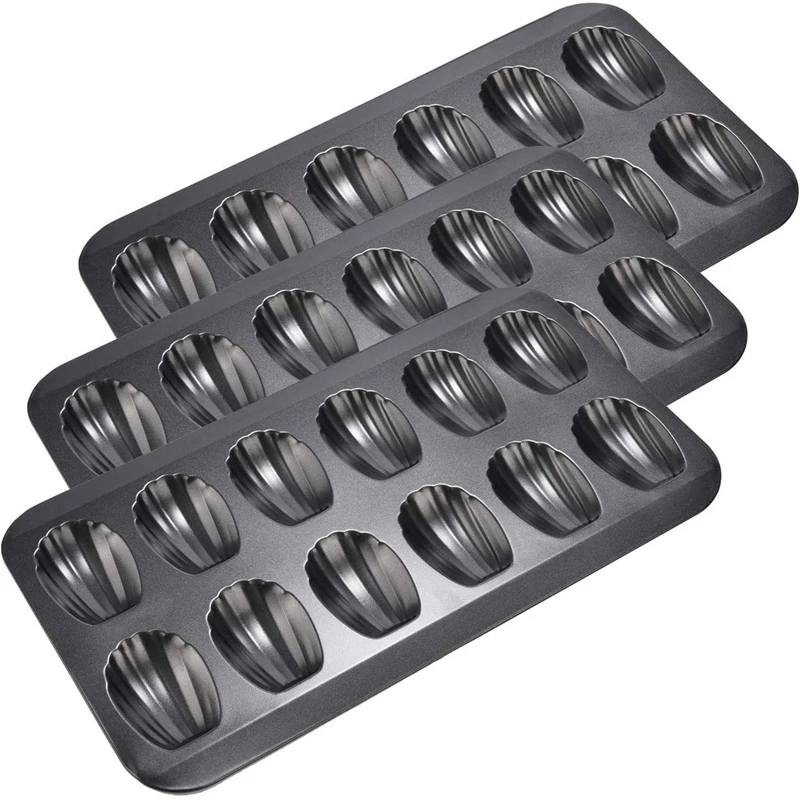 

3 Pieces Madeline Baking Pans Nonstick 12-Cup Shell Shaped & 1set 100ML Electric Food Chopper Garlic Press