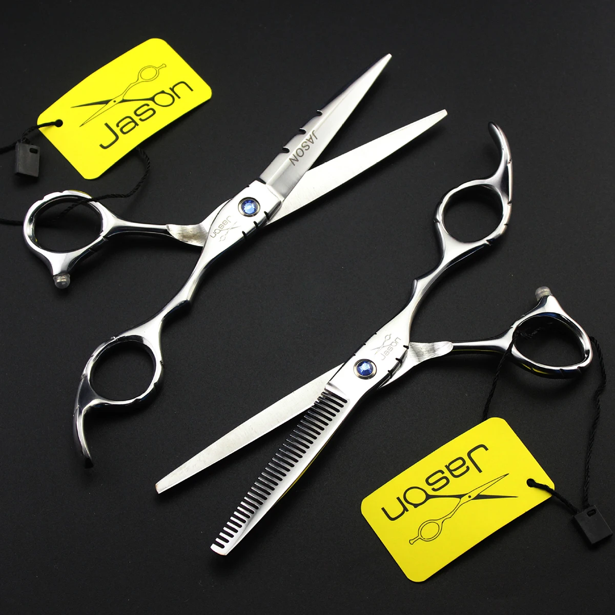 

Hairdressing Scissors Professional 5.5" 6.0'' Brand Jason 440C Barber Hair Cutting Scissors Thinning Shears Haircut Scissors Set