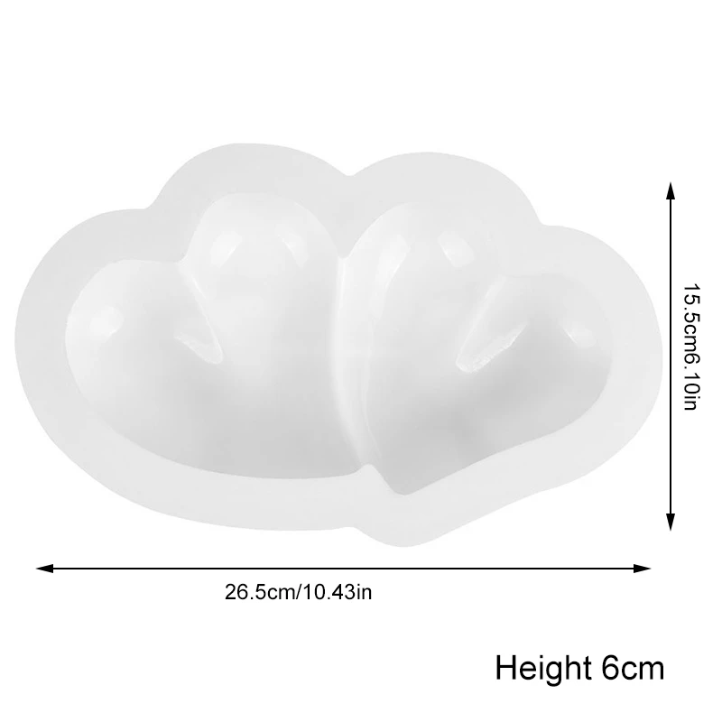 

Double Heart Shape Cake Mold 3d Silicone Mousse Mold Silicone Form Pastry DIY Baking Moulds Pan Cake Decorating Tools