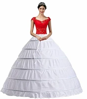 romantic new design women crinoline 6 hoop long petticoats floor length for ball gown wedding dress