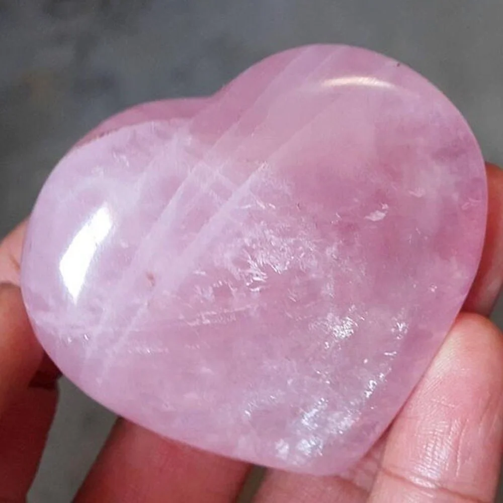 

100 г Редкий природный розовый кварц кристалл сердце камень «Reiki»