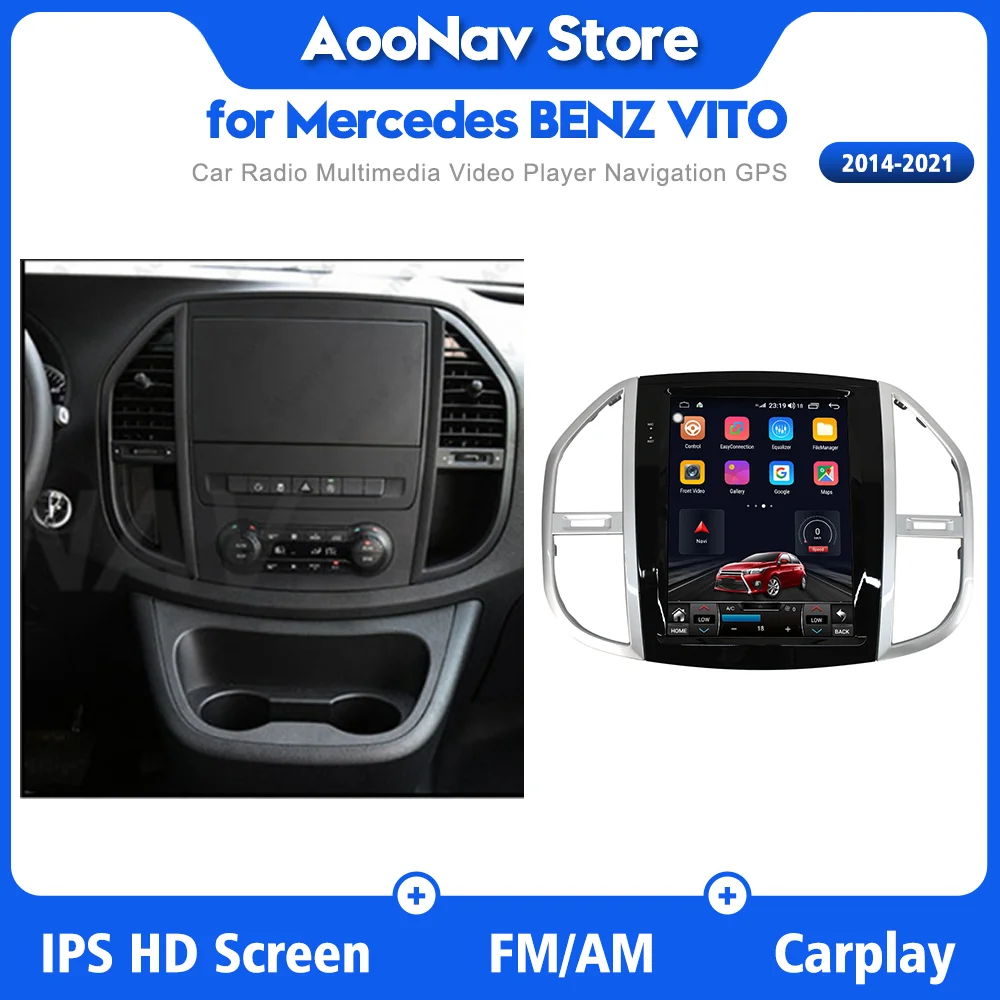 

12.1 inch with vertical screen car radio 2din for Mercedes BENZ VITO 2013-2020 automotive sound for car GPS navigation