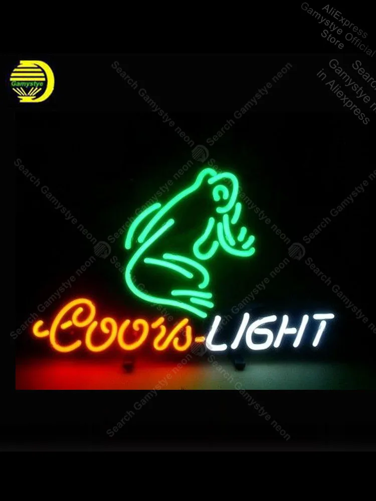 

Coors Light Frog Neon Sign Neon Bulb Handcrafted Recreation Room Light Sign Advertise Neon Decoratives Neon Signs For Bar brand