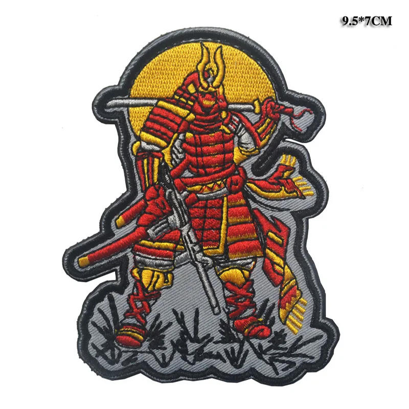 Embroidery Patch Japan Viking Warrior Samurai Armor Army Tactical Military Morale Badge Applique | Дом и сад