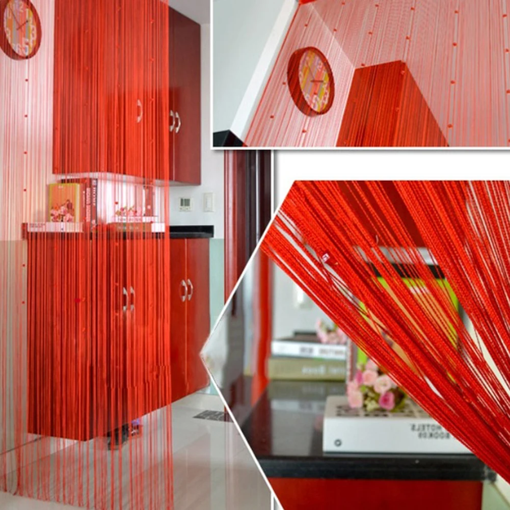 200*100 см Имитация Кристалл бисера бахрома Шторы строка дома Гостиная Украшения в