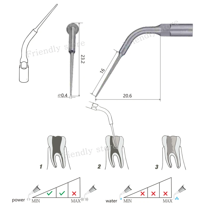 

Dental Equipment Tool ED5 Dental Endo Tip For SATELEC And DTE Ultrasonic Sclaer For Removal Of filling And Foreign Material 5Pcs