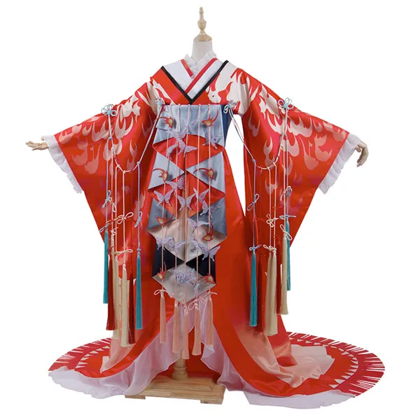 

Костюм для косплея Onmyoji SSR Tamamo no Mae, классическое кожаное кимоно в старинном стиле, полный комплект