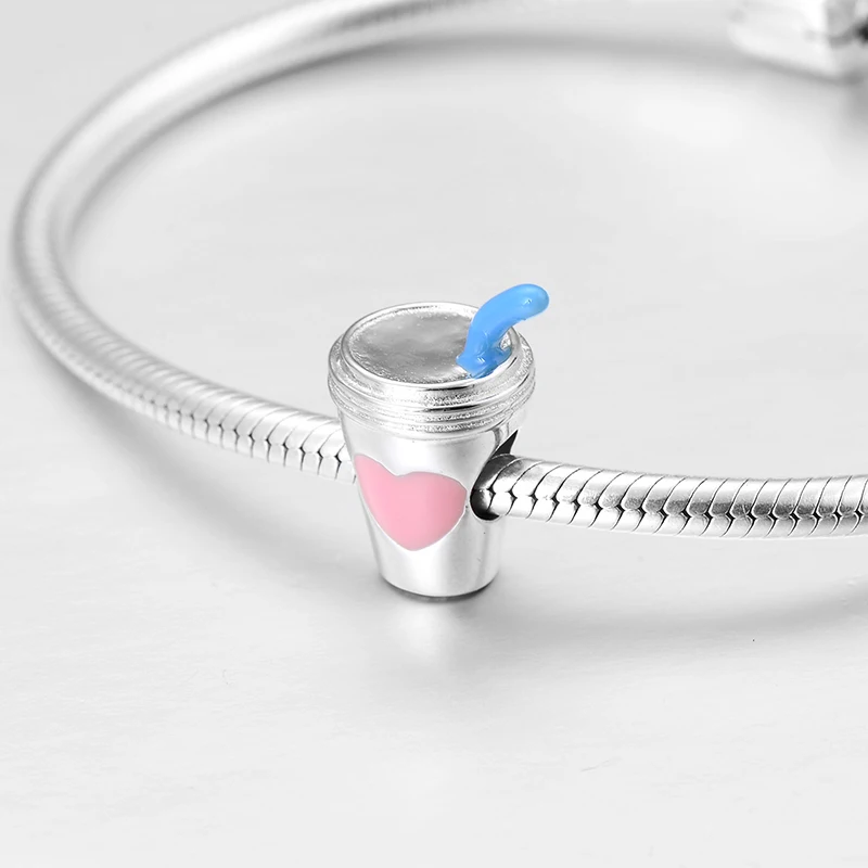 Модный браслет из стерлингового серебра 925 пробы сделай сам в виде чашки сладкого