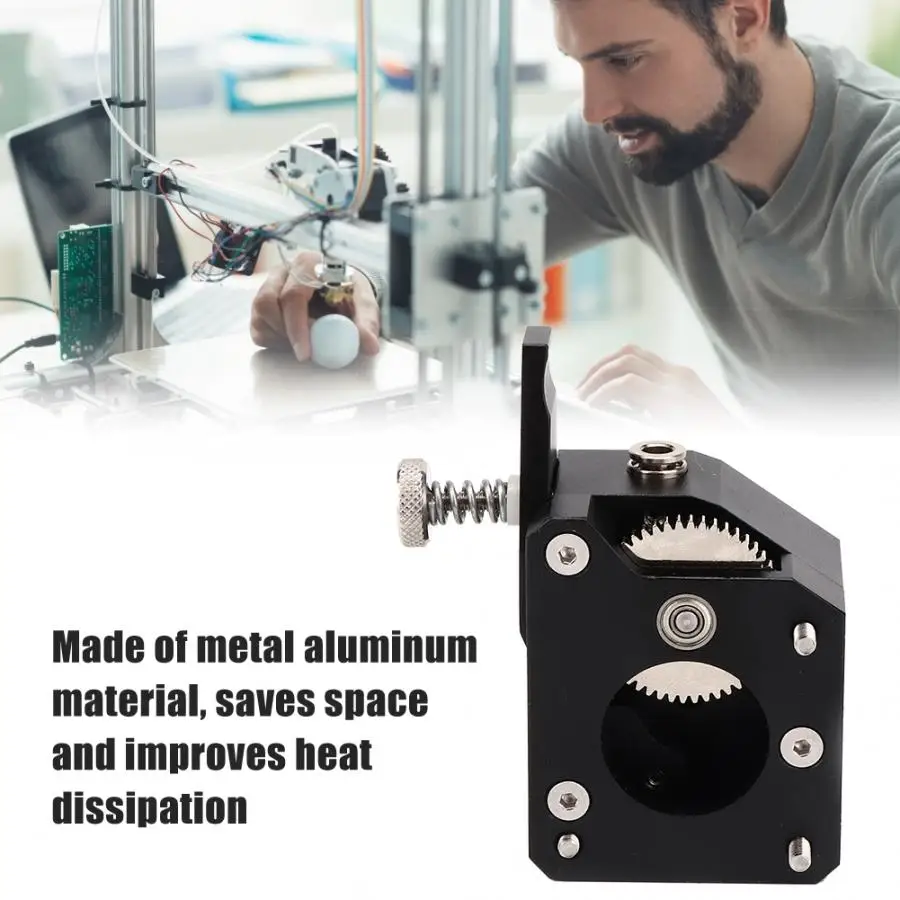3D принтеры экструдер черный Алюминий двойной Шестерни Dual Drive вправо для Prusa I3 CR 10