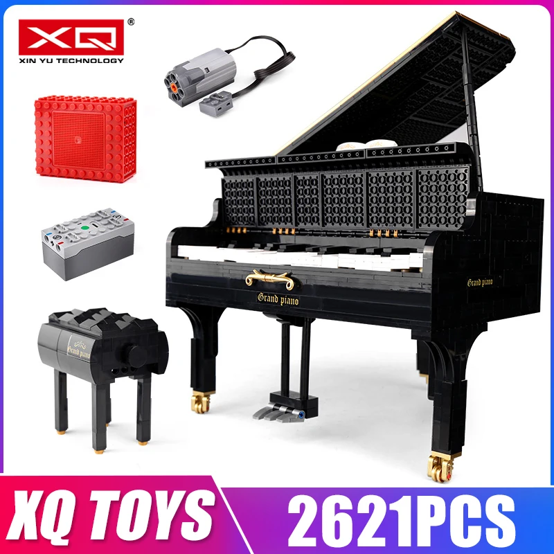 

XQGQ01 мс-13192 творческие игрушки приложение Управление моторизованный игровых Grand Набор Для Фортепиано Детские игрушки строительные блоки рож...