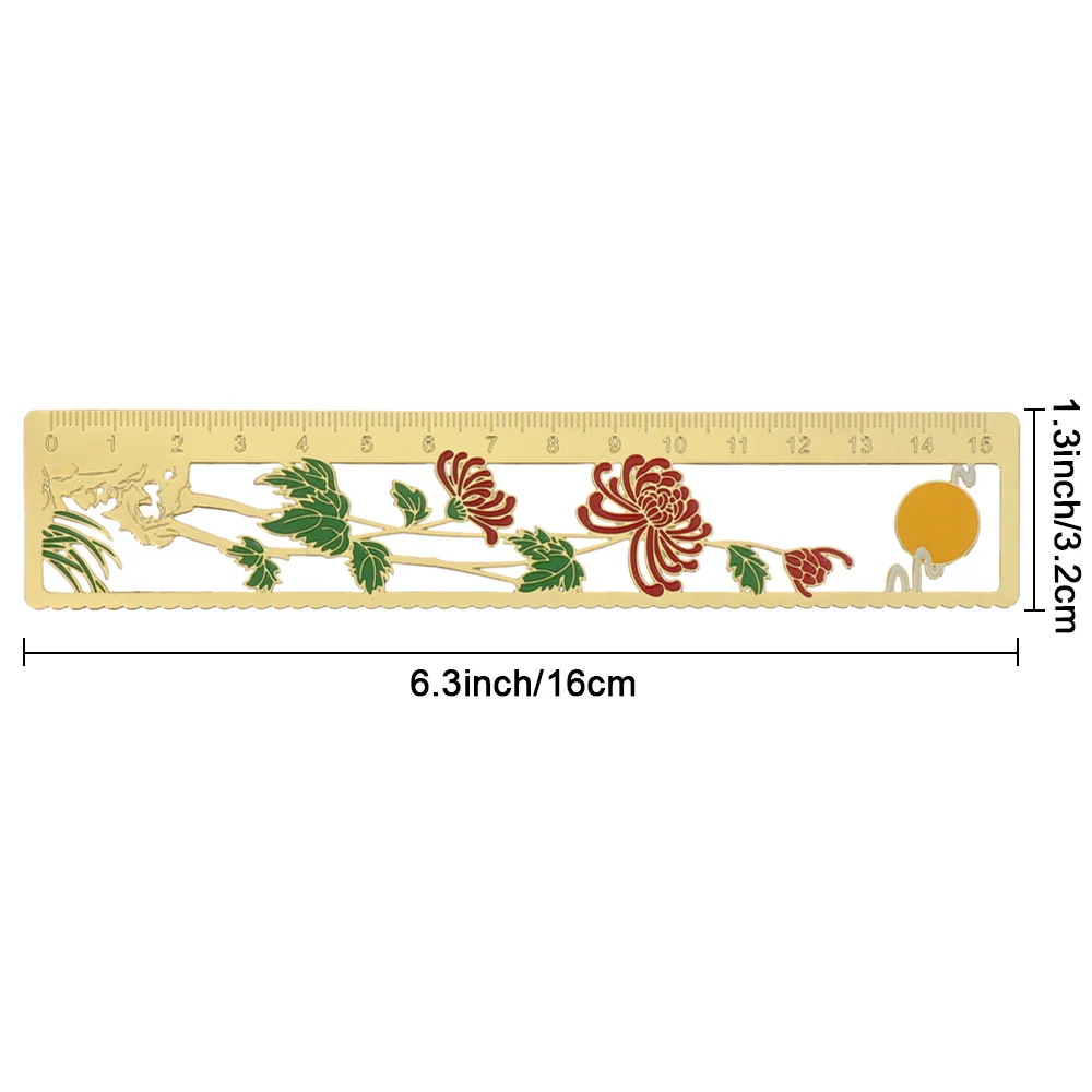 

1PC Metal Ruler Hollow Bookmark Multifunction Measuring Bookmark Book Holder For Kids Student Gift School Supplies