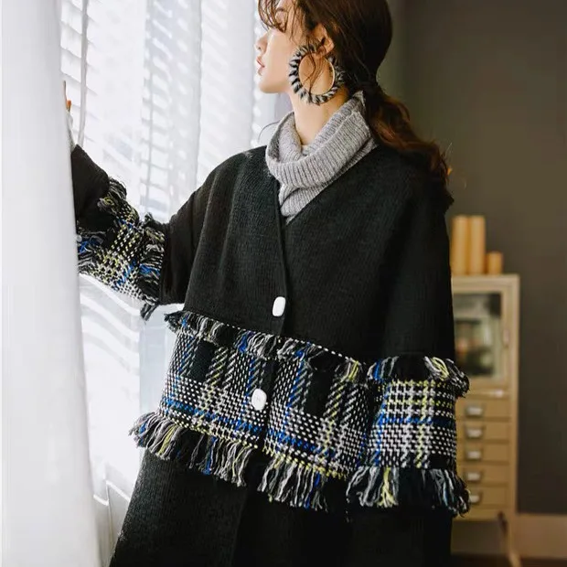 

Autumn Winter Women Clothes 2020 Korean Real Fur Female Wool Jacket Vintage Long Tops Woolen Coat Manteau Femme ZT4695