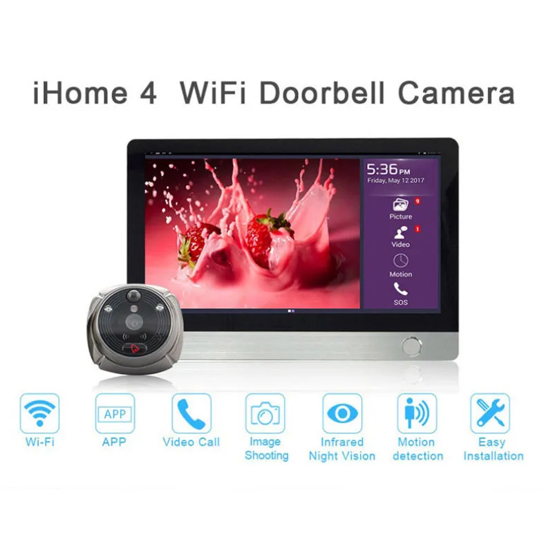 IP камера ROLLUP iHome4 с Wi Fi ИК подсветкой и датчиком движения|Видеодомофон| |