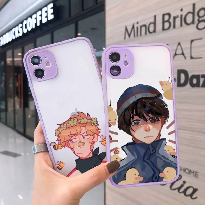 

Dream Smp quackity fanart cartoon image Phone Case matte transparent For iphone 7 8 11 12 plus mini x xs xr pro max cover