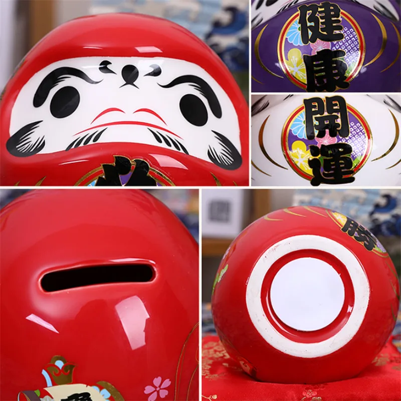 4 5 дюймовая японская керамическая копилка Дарума счастливая кошка украшение на