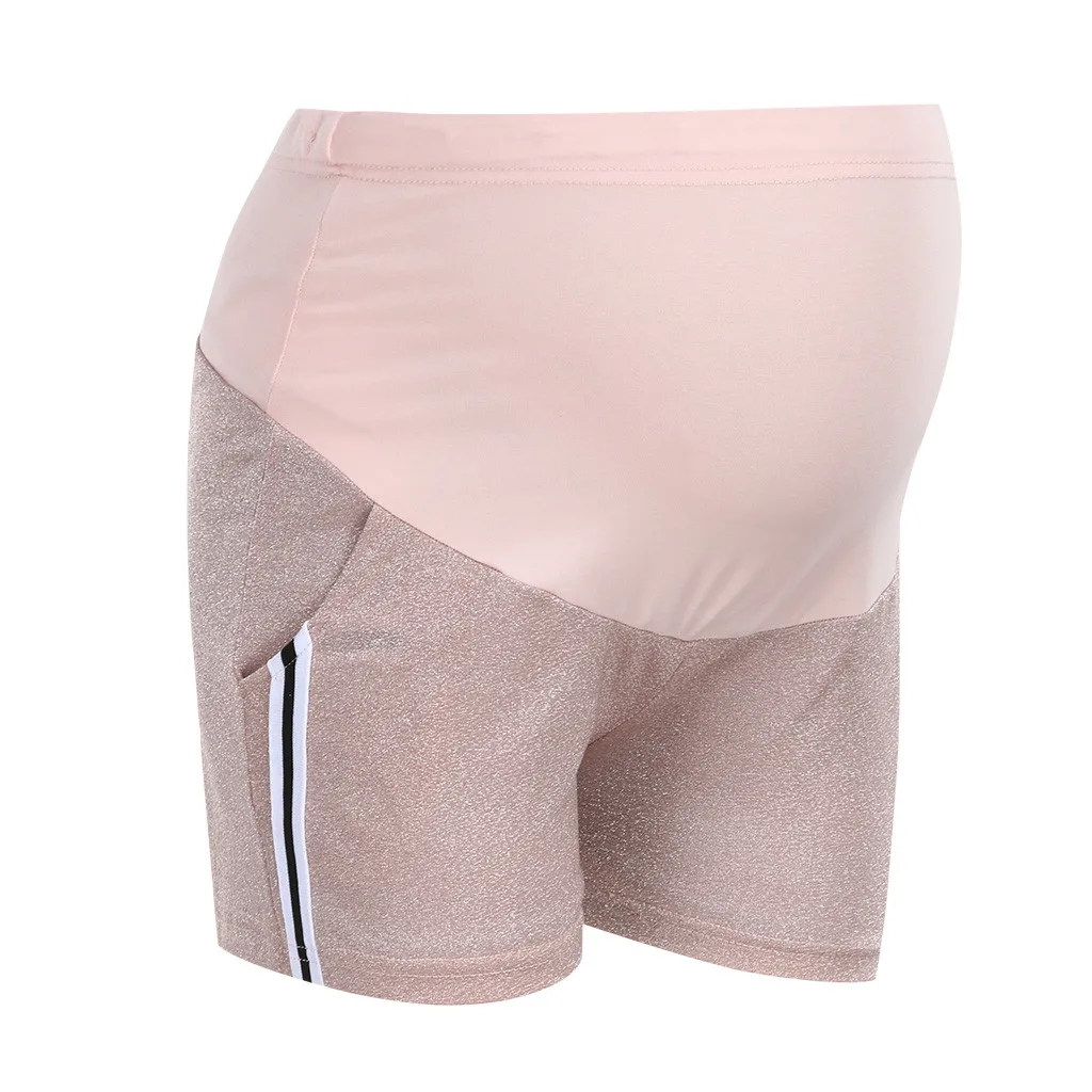 Женские эластичные шорты для беременных летние однотонные спортивные