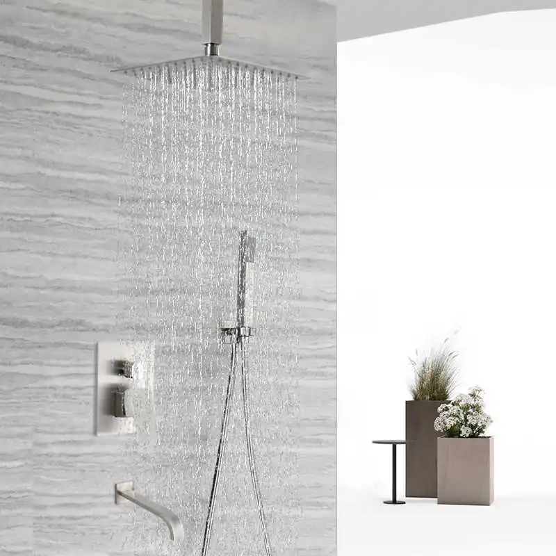 Душевые сборки Квадратный Дождь 304 скрытый бассейн из нержавеющей стали