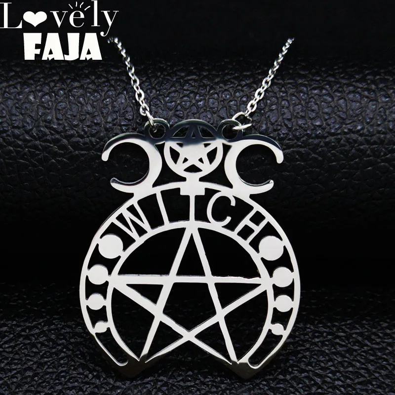 Модное ожерелье из нержавеющей стали в виде пятиконечной звезды женское