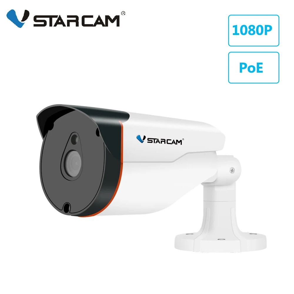 

Камера видеонаблюдения Vstarcam HD, инфракрасная Антивандальная Водонепроницаемая камера безопасности, 1080 пикселей, поддержка POE, IP, с дистанцио...