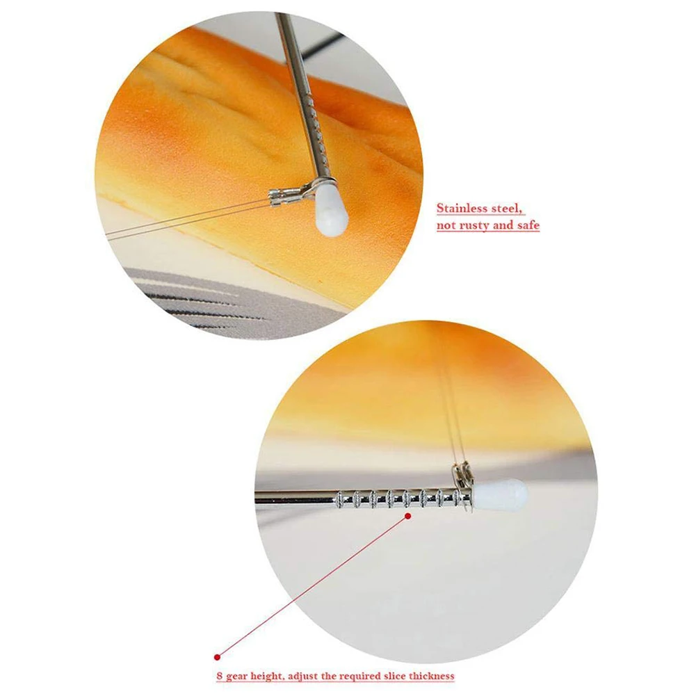 Регулируемая двойная проволока высокий резак для торта слайсер разделитель