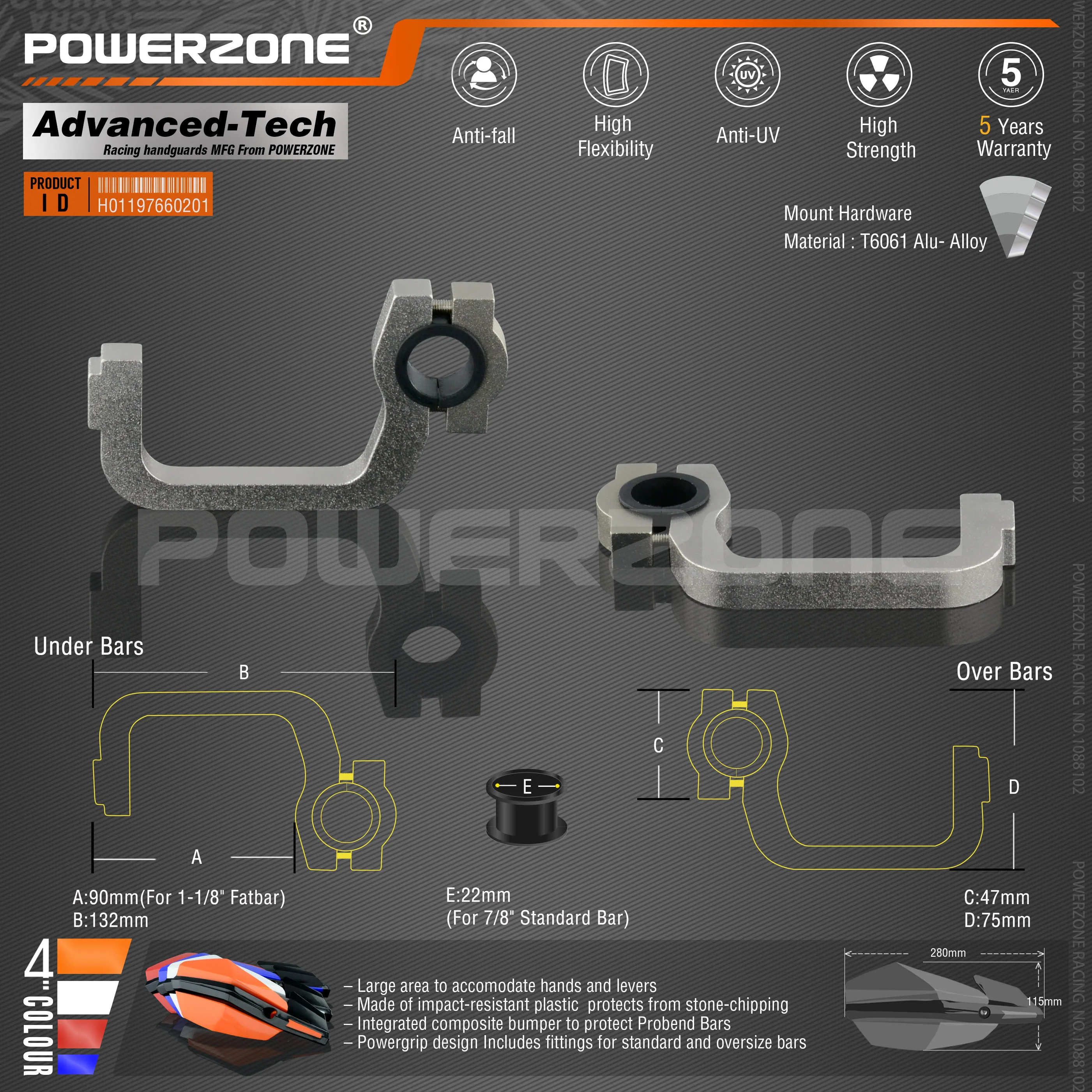 Powerzone ручные охранники для Honda KTM ADV EXC EnduroHusqvarna TE CRF WRF DRZ KLX мотоцикла квадроцикла |