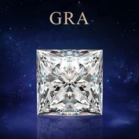 loose gemstone moissanite stone 1ct 10ct d color vvs1 princess cut loose beads for womens jewelery diamond ring material bulk