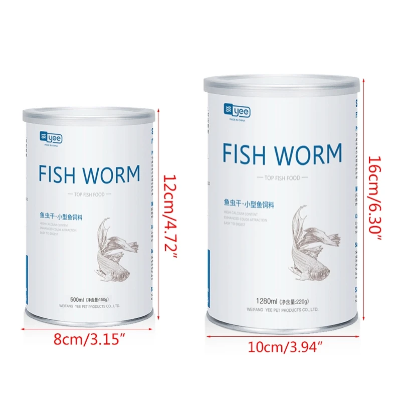 

1 Can 1280ml/500ml Guppy Aquarium Fish Food Natural High Protein Fishing Baits