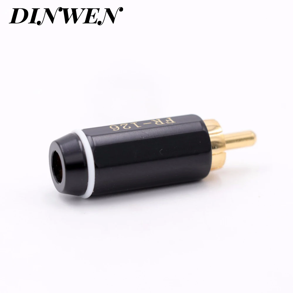 Gold Plated 3.5mm Male RCA Plug Connector Adapter for CD Player AMP TV Audio Video Terminal Solder Free